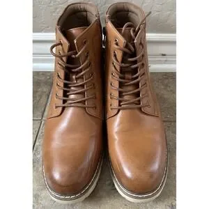 Steve Madden Mens Size 13MBoots P-Bowery Chukka Boot Cognac Brown Lace-up Zipper Steve Madden Mens Size 8.5 Boots P-Bowery Chukka Cognac  main image 4
